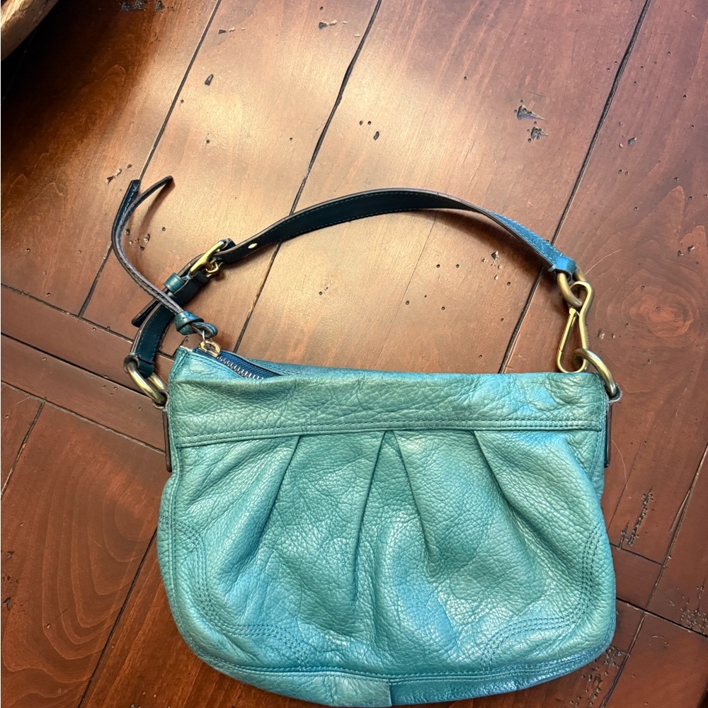 Coach Blue Leather Shoulder Bag